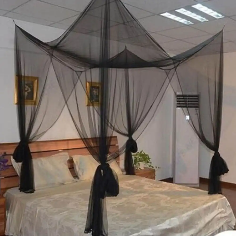 Sexy Mosquito Net Palace Four Door King/Queen Double Size Home Single Bed Prevent Insect Outdoor Square Grace White Canopy Net