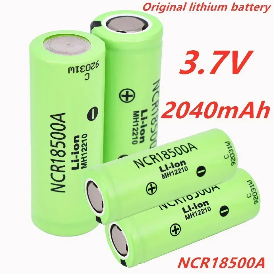 Bateria de Alta Qualidade para Lanterna de Brinquedo, 100% Original, 3.7V NCR, 18500, 2040mAh, 3.6 V, Novo, ECT