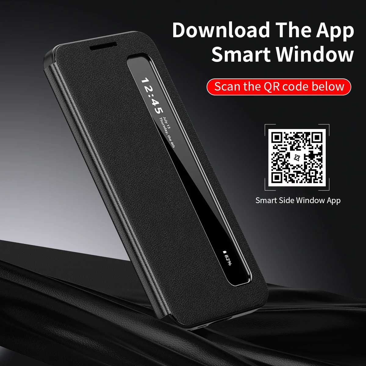 High Business Leather Case for Samsung Galaxy S26 Ultra S25 S24 S23 S22 Plus S25FE Edge Flip Smart Display Clear Window Cover