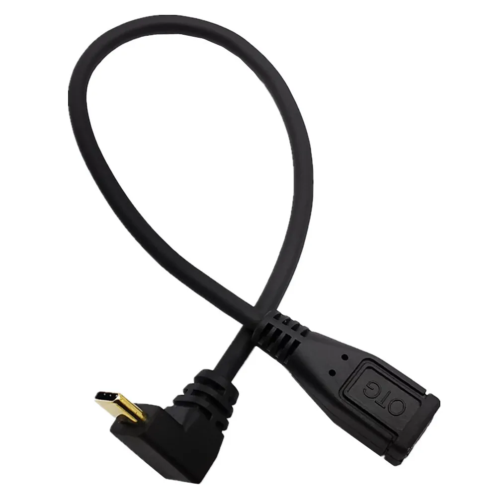 Gold-plated USB3.1 90 ° upturn Type-C orbit Micro5pin female mobile phone data adapter cable adapter