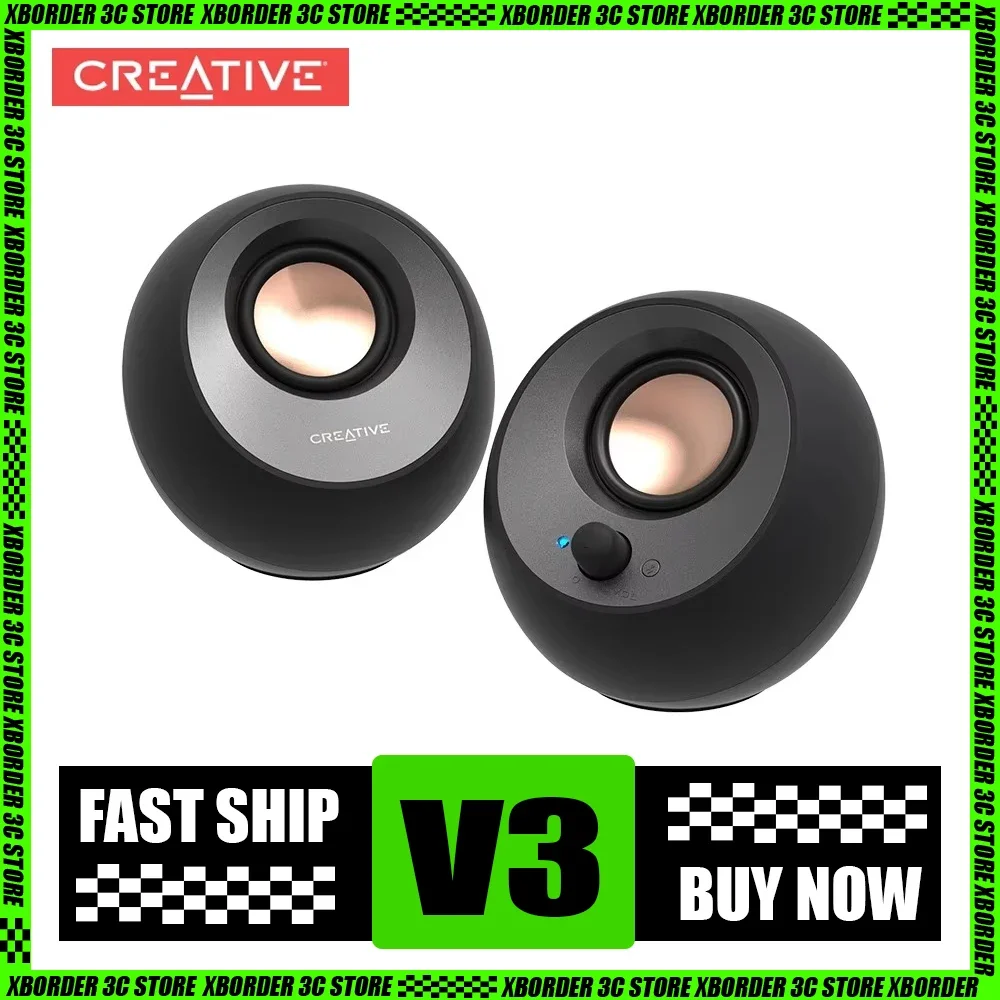 Creative Pebble Plus 2.0 2.1 V3 Speaker Wired 3d Surround Subwoofer Usb Mini Speaker Notebook Pc Gamer Accessorise Game Desktop