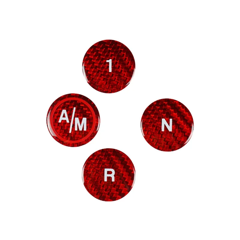 

Carbon Fiber Decorative Sticker For Fiat 500 Abarth 595 695 Gear Shift Button Cover Car Interior Accessories