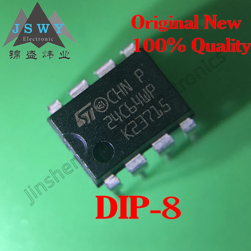 

10PCS M24C64-WBN6P 24C64WP In-line DIP-8 M24C64-WMN6TP SMD SOP8 100% original memory chip