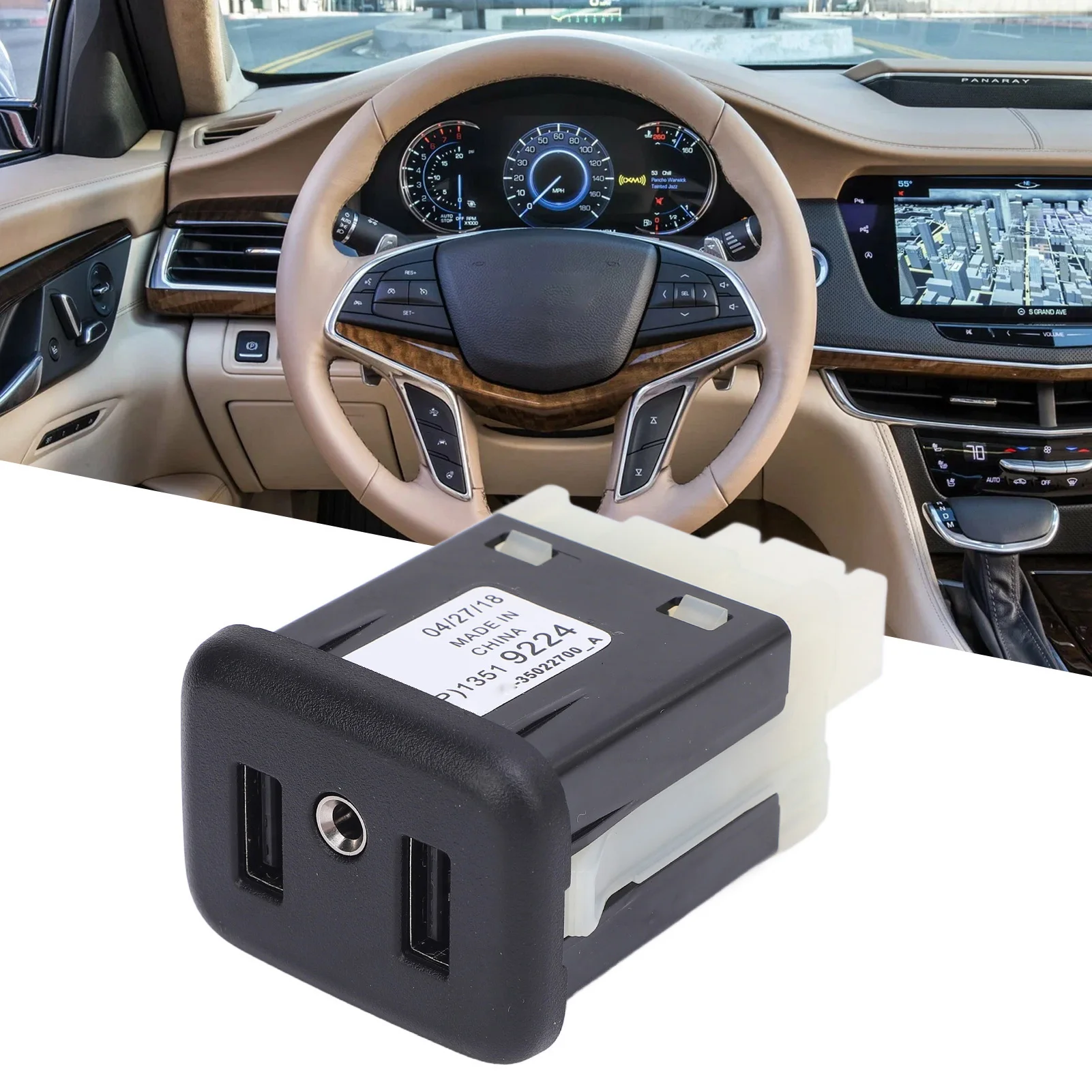 usb-ポート-aux-ジャック補助入力アダプター-13519224-プラグアンドプレイ多目的新製品-regal-velite5-verano-envision-gl8s-新品