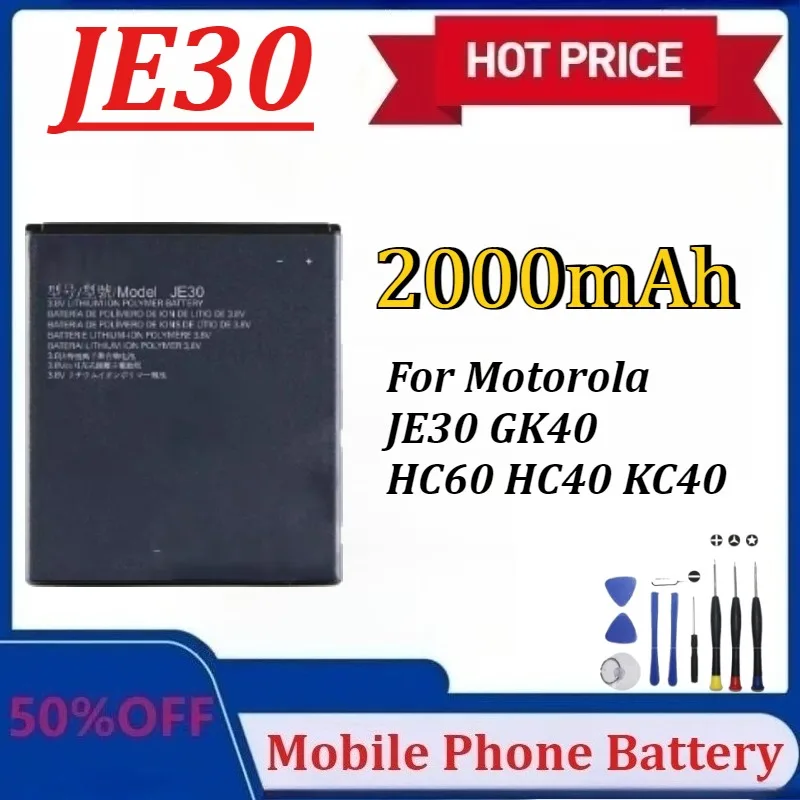 

Upgraded JE30 2000mAh High-Capacity Battery for Motorola Moto E5 Play Go Edition Mobile Phone Batteries