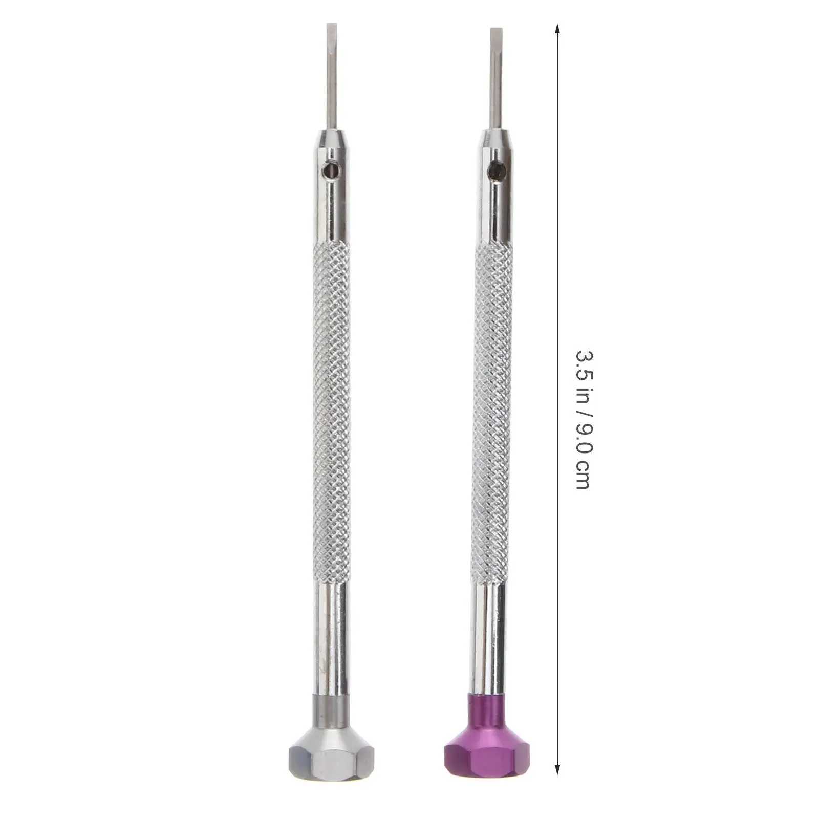 Destornilladores planos ranurados, herramientas de reparación de acero duraderas, gafas de reloj, 0,8mm, 1,0mm, 1,2mm, 1,4mm, 1,6mm, almacenamiento portátil, 5 uds.