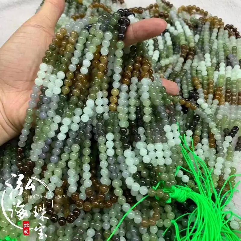 Natural Hetian Jade Qinghai Multi-Treasure 6Mm Buddha Bead Material, Delicate Accessories And Jewelry