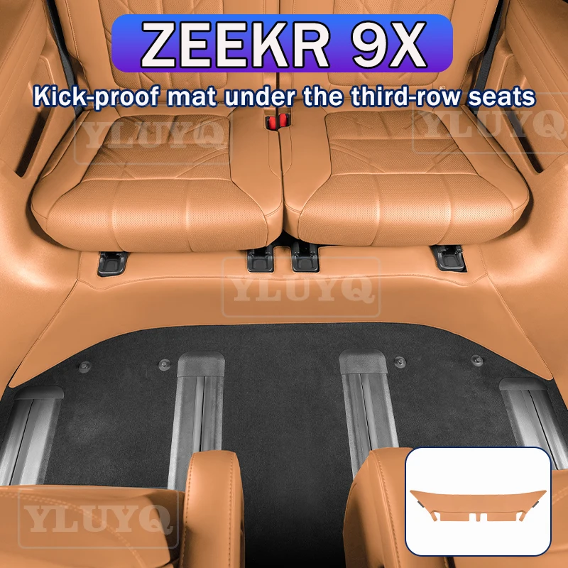 

For 2026 ZEEKR 9X Three-Row Seat Kick-Proof Mat Rear Leather Protection Mat Car Interior Modification Accessories Auto Parts