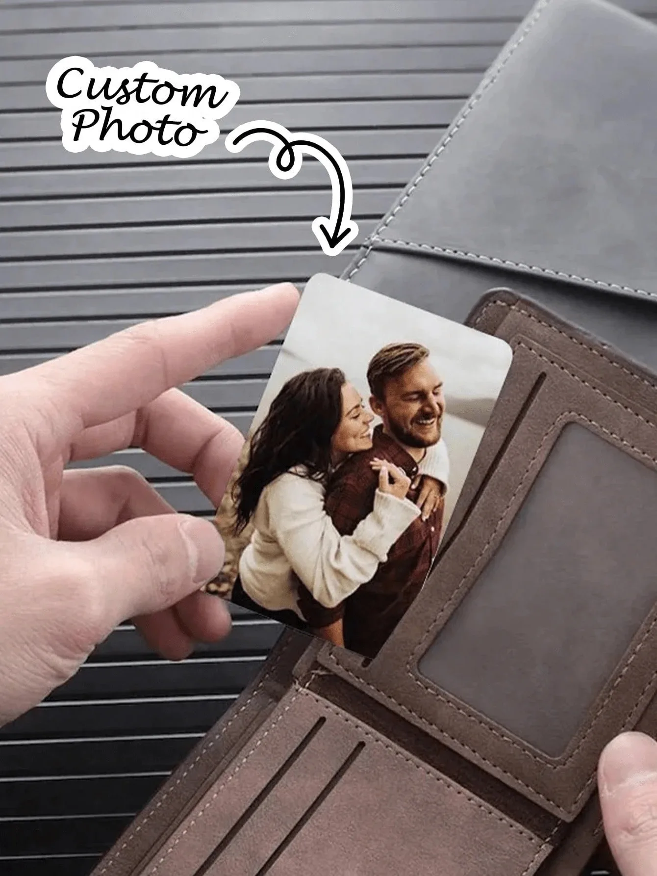 Custom Photo Wallet Card, Personalized Photo Wallet Insert Card, Custom Couple Photo Wallet Card, Personalized Engraved Wallet
