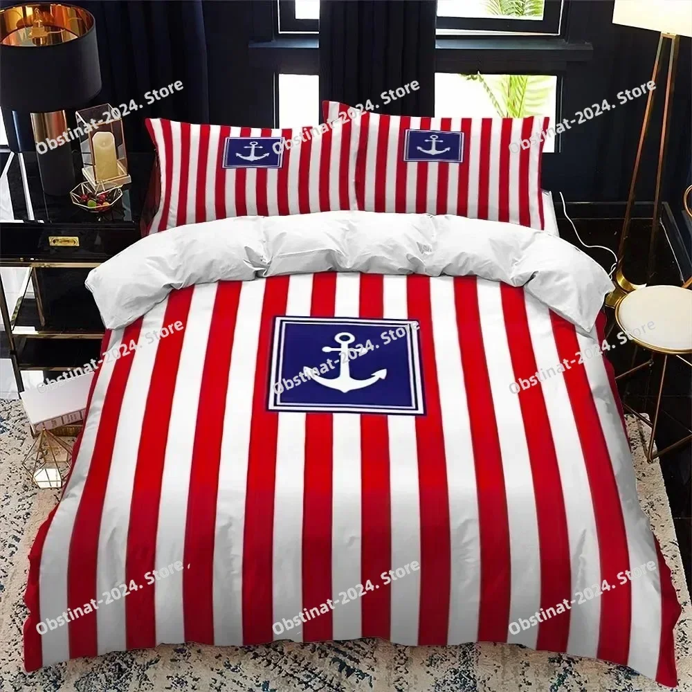 

2025 Nautical Series Bedding Set Printed single Comforter Quilt Bed Cover Duvet Cover Pillow Case 3 Pieces Sets Kids Adult Size