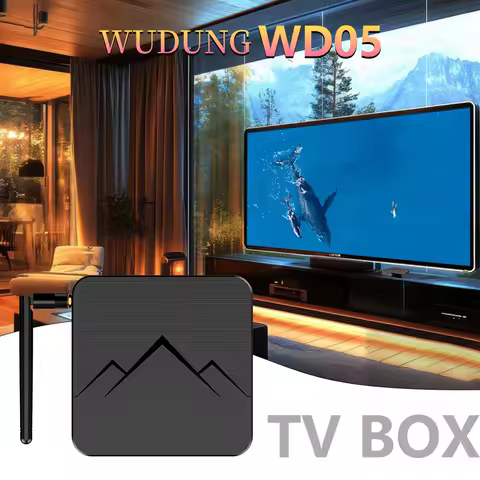 Original WUDUNG WD05 Android Smart TV Box 4G32G S905YS 4K HD Smart Set Top Box AV1 2.4&amp;5G Wifi6 BT5.0 Voice Remote Media Player