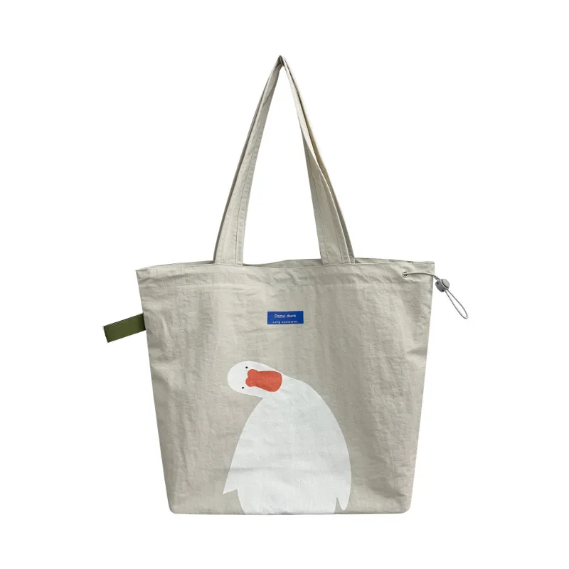 feminino-engracado-pato-nailon-cordao-saco-sacola-grande-capacidade-ins-estilo-bolsa-de-ombro