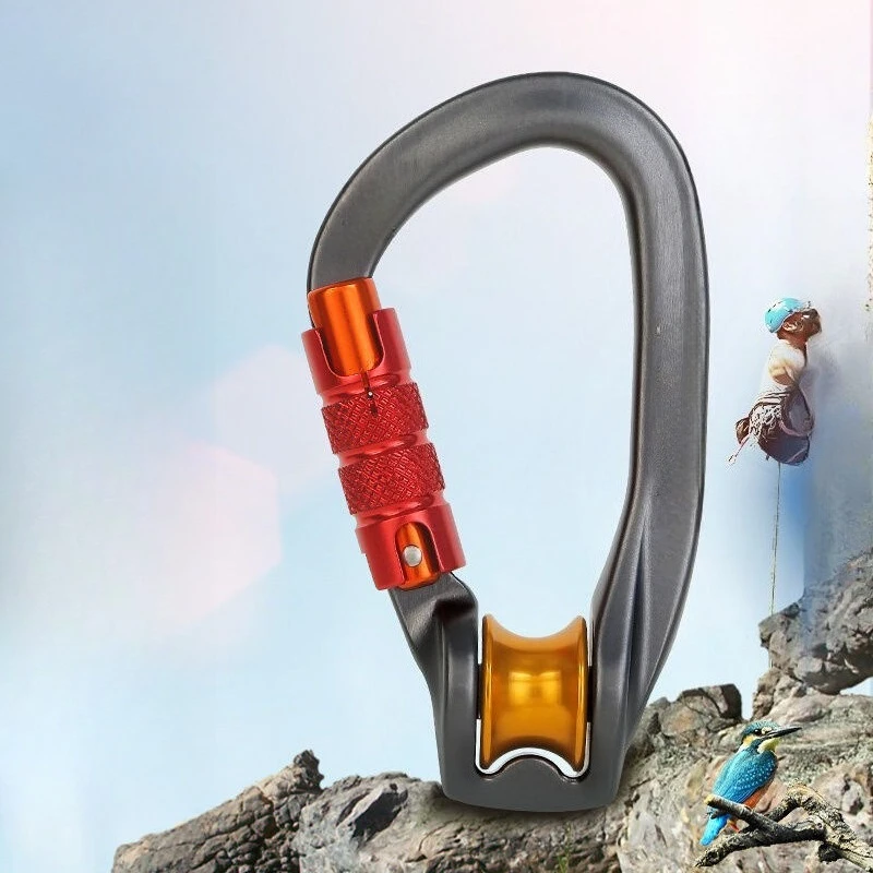 

Outdoor pulley main lock Mountaineering safety buckle lock horizontal