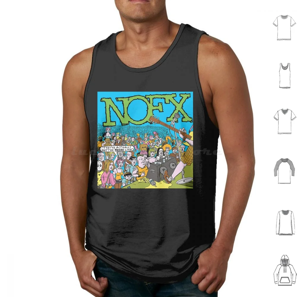 Nofx Punk Rock Tank Tops Print Cotton Nofx Nofx Punk Nofx Band Punk Band Linoleum Punk In Drublic