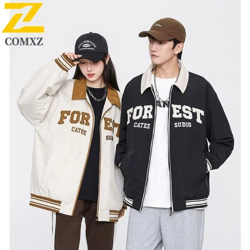 

COMXZ Мужская бейсбольная форма 2021, острая осенняя свободная модная легкая дышащая куртка для бега, красивая куртка для бега