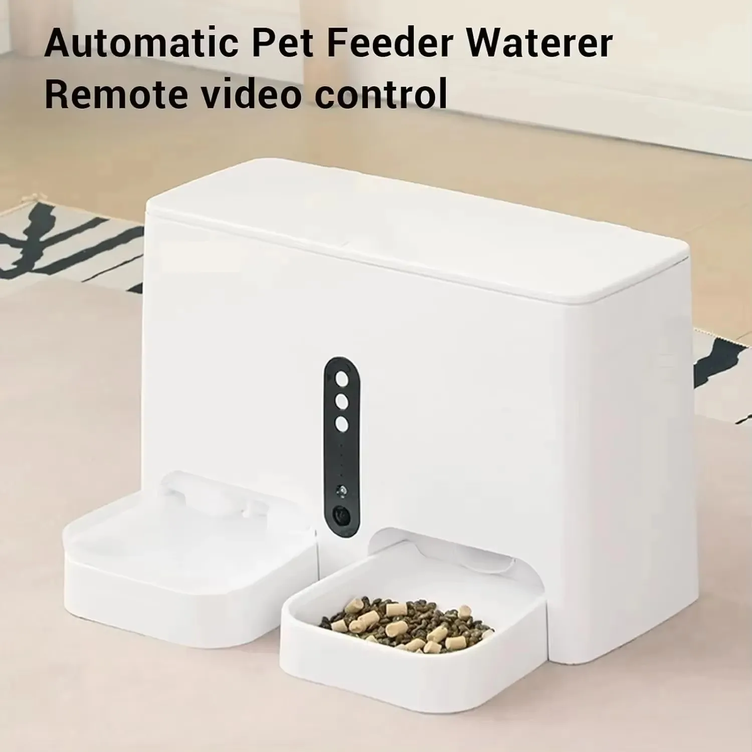 FurStarSmart Pet Feeder, Automatic All-in-One Food And Water Feeding Machine, Two-in-One Remote Automatic Feeder, Water Dispense