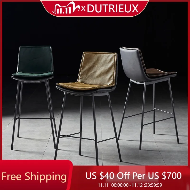 

Designer Luxury Bar Chairs Make Up Metal Modern Reception Bar Stools Island Backrest Sillas Altas Para Barra Home Decoration
