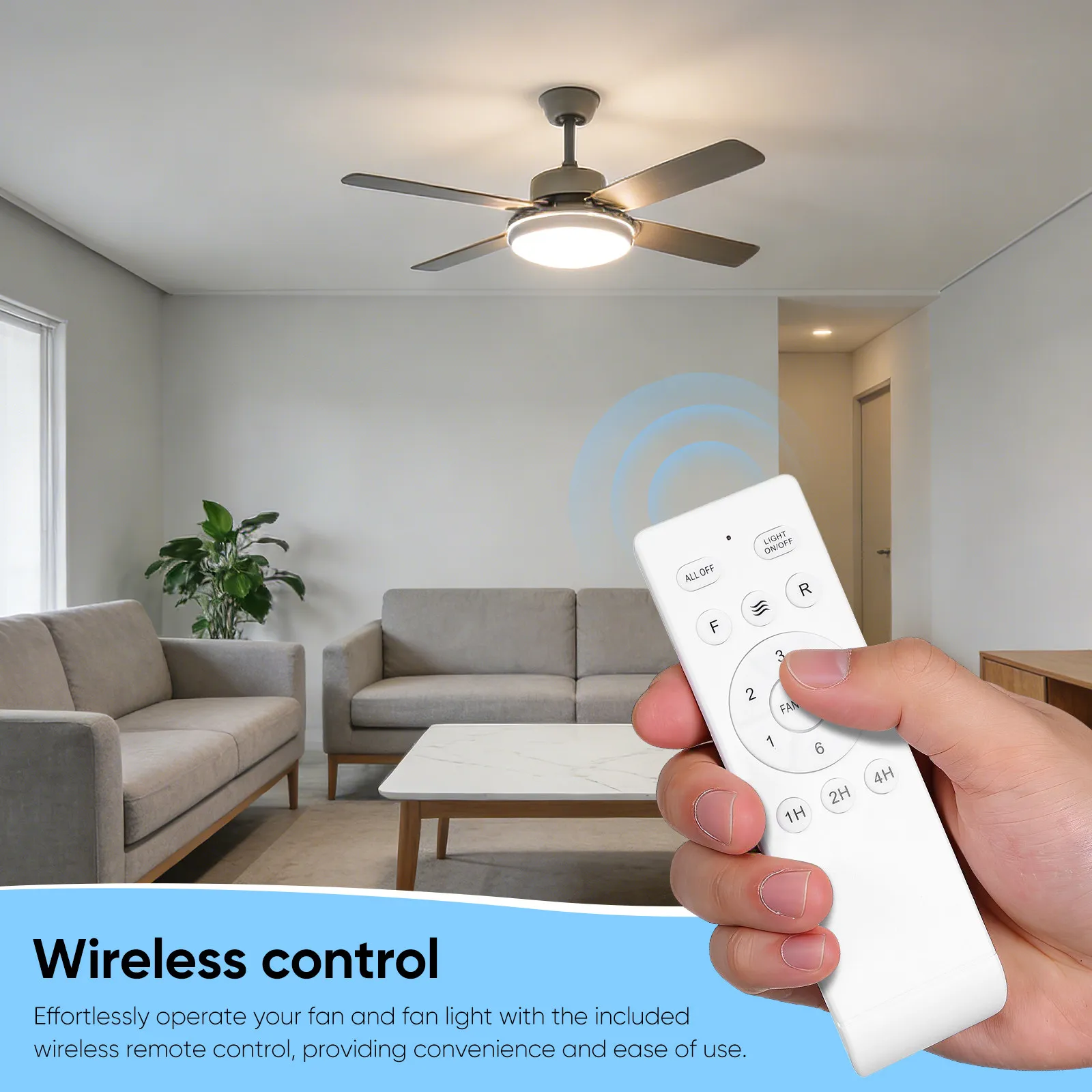 1 Set Variable Speed Ceiling Fan Controller With DC Motor, Wireless Remote Control Electric Motor For Ceiling Fans And Lights