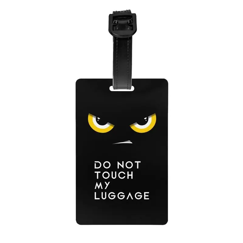 Don't Touch My Bag Luggage Tag for Suitcase Funny Angry Eyes Travel Accessories Baggage Tag Boarding Tag Name ID Labels