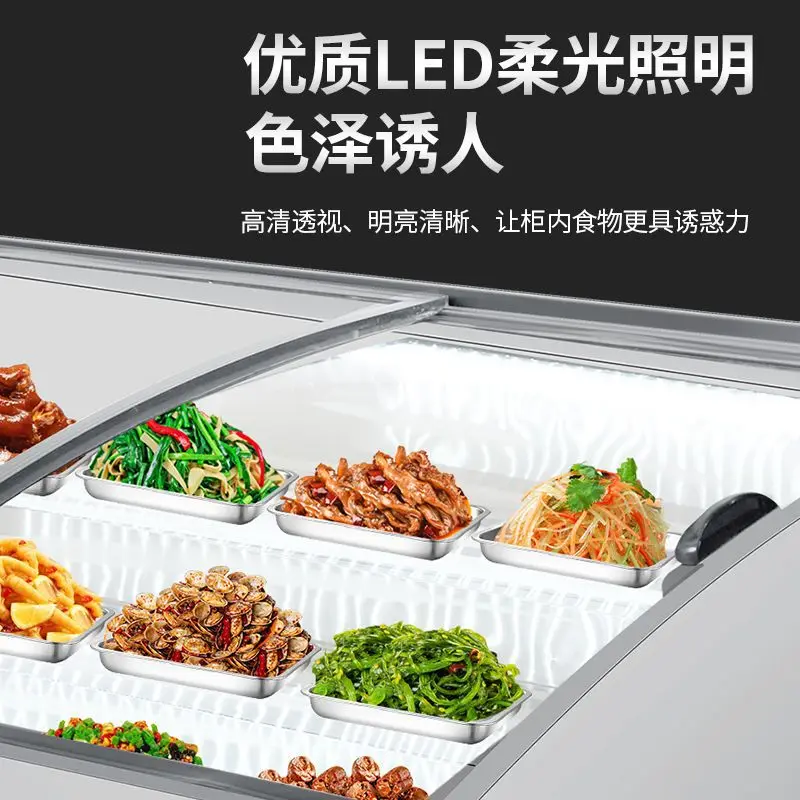 Factory Direct 2026 Commercial refrigerated freezer mobile fresh-keeping display cabinet barbecue frozen desktop