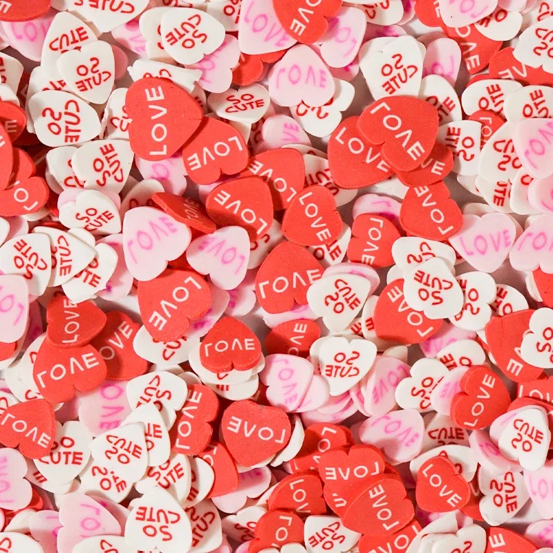 

200Pcs Soft Pottery Slices DIY Valentine'S Day Series Love Lip 3D Nail Decor Sequins Manicure Design Nails Art Accesorios