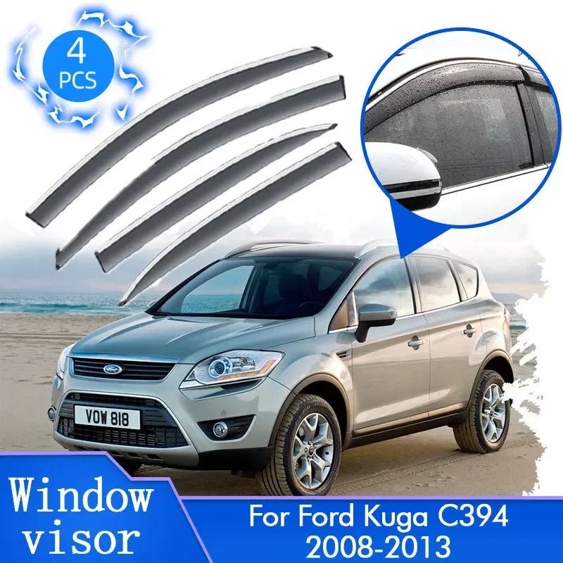 

For Ford Kuga C394 MK1 2008 2009 2010 2011 2012 2013 Rain Sun Window Visor Deflector Awnings Shades Cover Protector Accessories