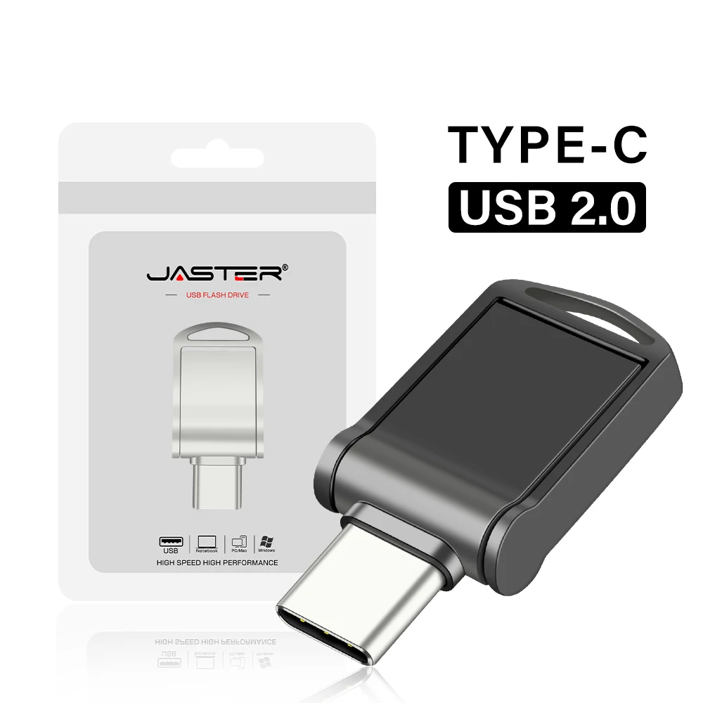 Metal Type-c USB Flash drive Black office professional Memory stick 128GB 64GB 32GB 16GB 8GB Silver 4GB Pen drive