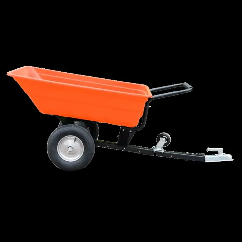 Heavy Duty Garden Quad Farm Tipping Trailer for ATV Tractor Utility Cart Dumper Load Carrier for Agriculture Lawn Care Work
