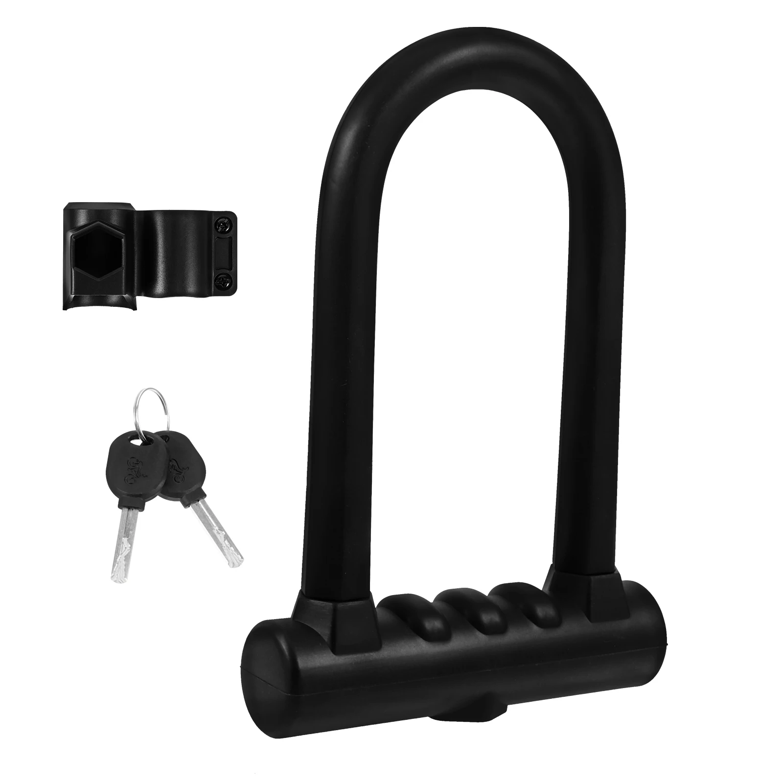 

U Shaped Silicone Bike Lock Black Dual Opening Anti Theft Motorcycle Bicycle Electric Security Locks bike lock mountReusable