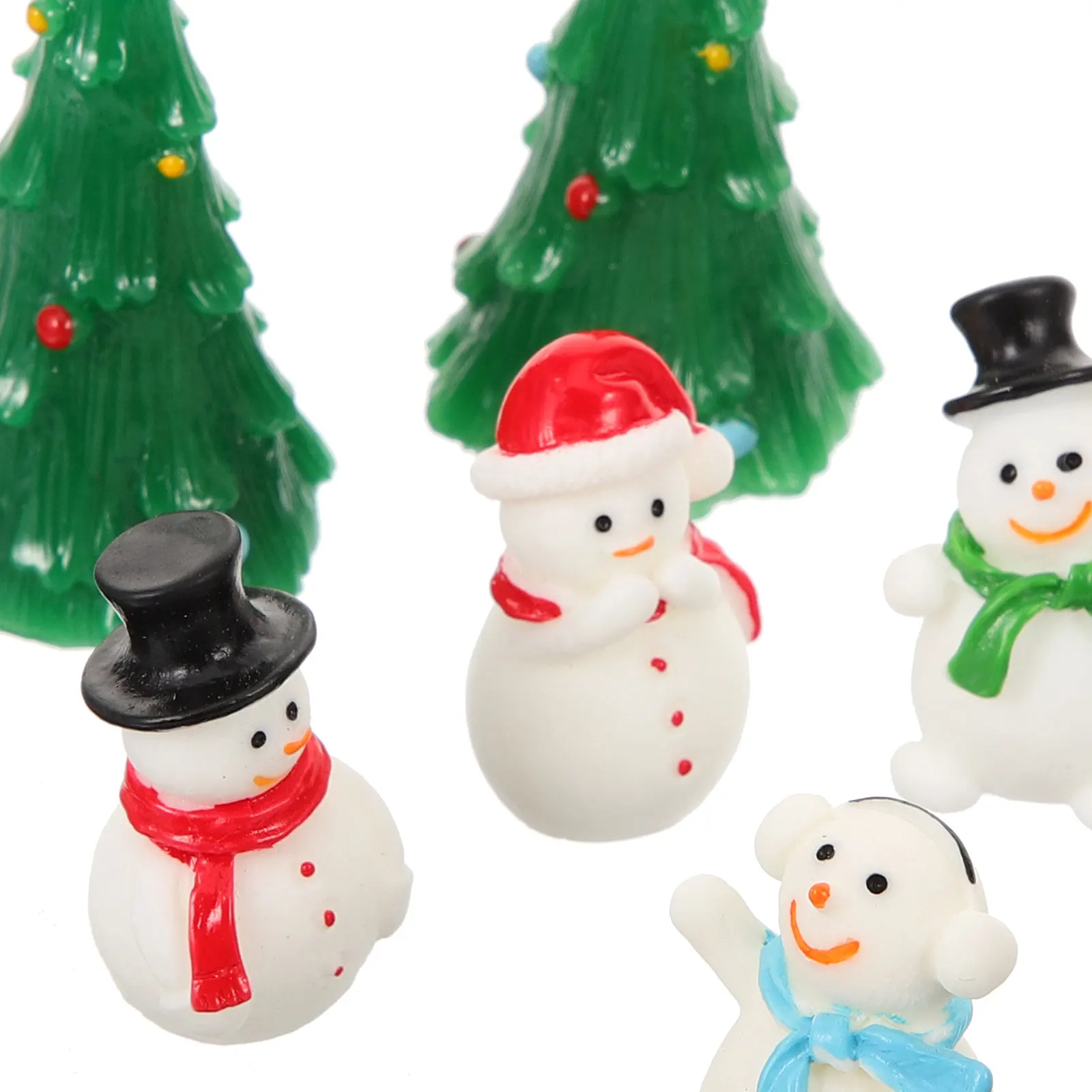 

15 Pcs Christmas Car Decorations Ornaments Resin Decors Accessories Lifelike Mini Miniatures Red Craft Elder