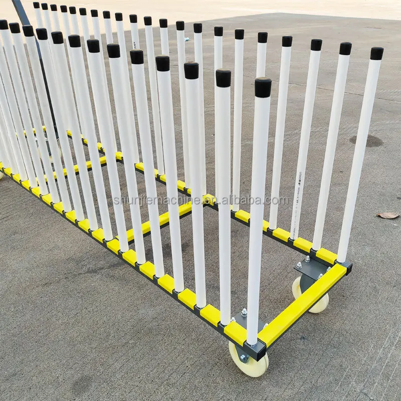 ที่กําหนดเอง 20 ชั้น Cargo Storage Rack แผงหน้าต่างกระจกแผ่น Sorting Moving Trolley