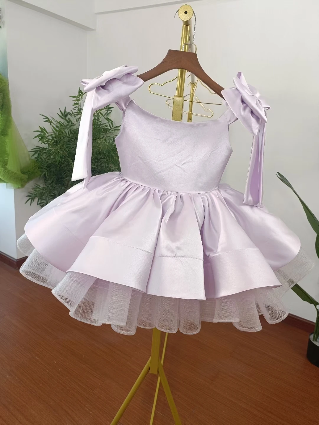 Jill Wish-Robe de Princesse Rose Unie pour Fille, Tenue de Bal Élégante à Manches Décolorées pour ixd'Anniversaire et de Mariage, J159