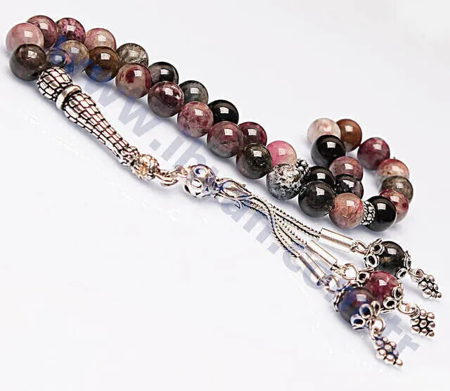 IQRAH Tourmaline Stone Rosary (925 SETTING SILVER 8mm)