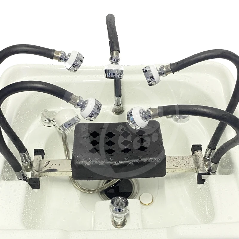 Mobile Head Therapy BasinLow MOQ Portable Barbershop Electric Washing Hair Beauty Salon Head Spa Water Therapy Shampoo Basin Wit