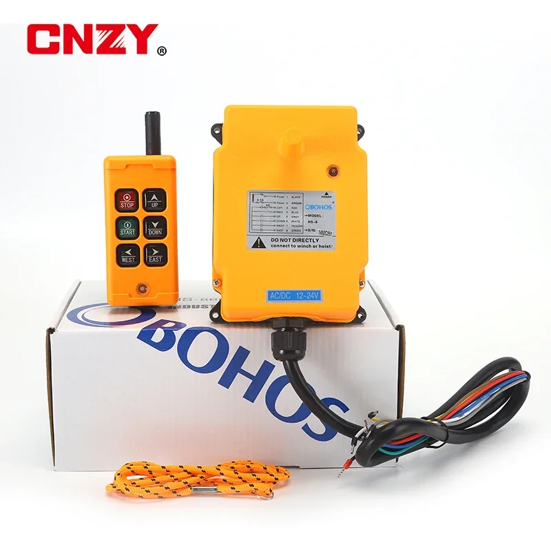 OBOHOS hs-6 6 チャンネルホイストクレーン無線コントローラシステム工業用リモコン 1 送信機 + 1 受信機 12-24V