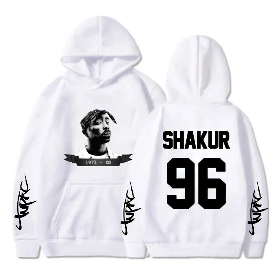 Rapper 2pac Tupac Shakur 96 Hoodie Men Women Fashion Casual Oversized Hip Hop Hoodies Sweatshirt Kids Boys Girls Clothing Hooded