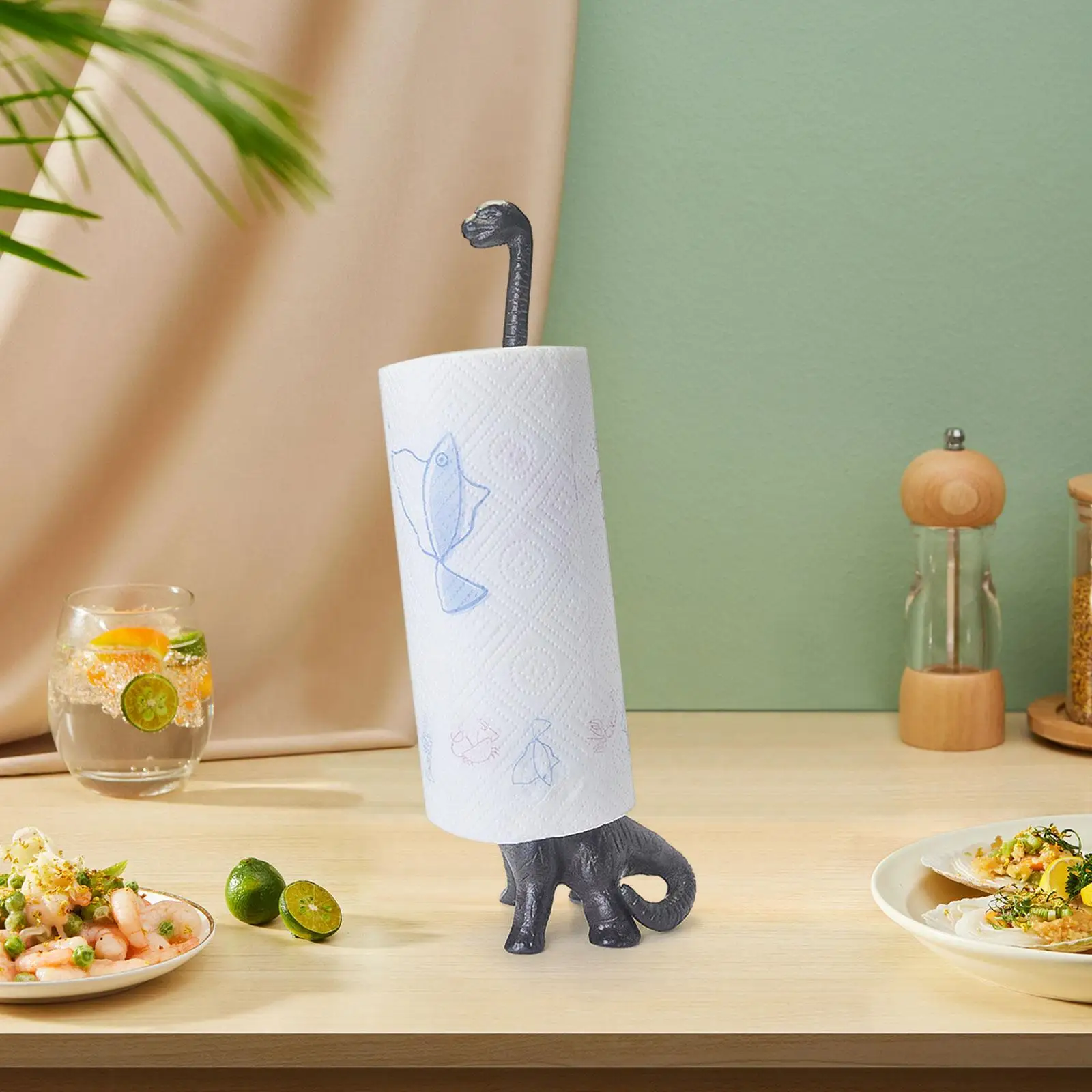 Dinosaur Paper Towel Holder Toilet Paper Stand for Toliet Countertop Kitchen