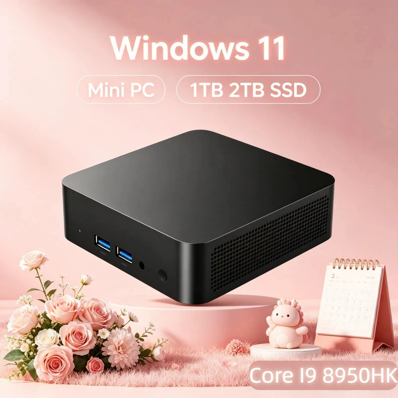 

Ultimate Core I9 8950HK Windows 11 Pro Mini PC WiFi6 BT5.2 32GB RAM 1TB/2TB SSD 4K HD Office Gaming PC 3 Years Warranty
