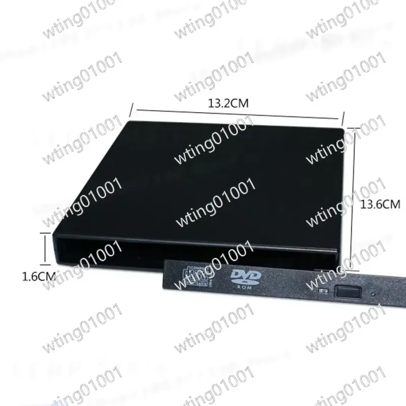 12.7mm Slim DVD CD ROM Enclosure Case IDE SATA to USB 2.0 External Drive Box for Laptop Notebook Computer