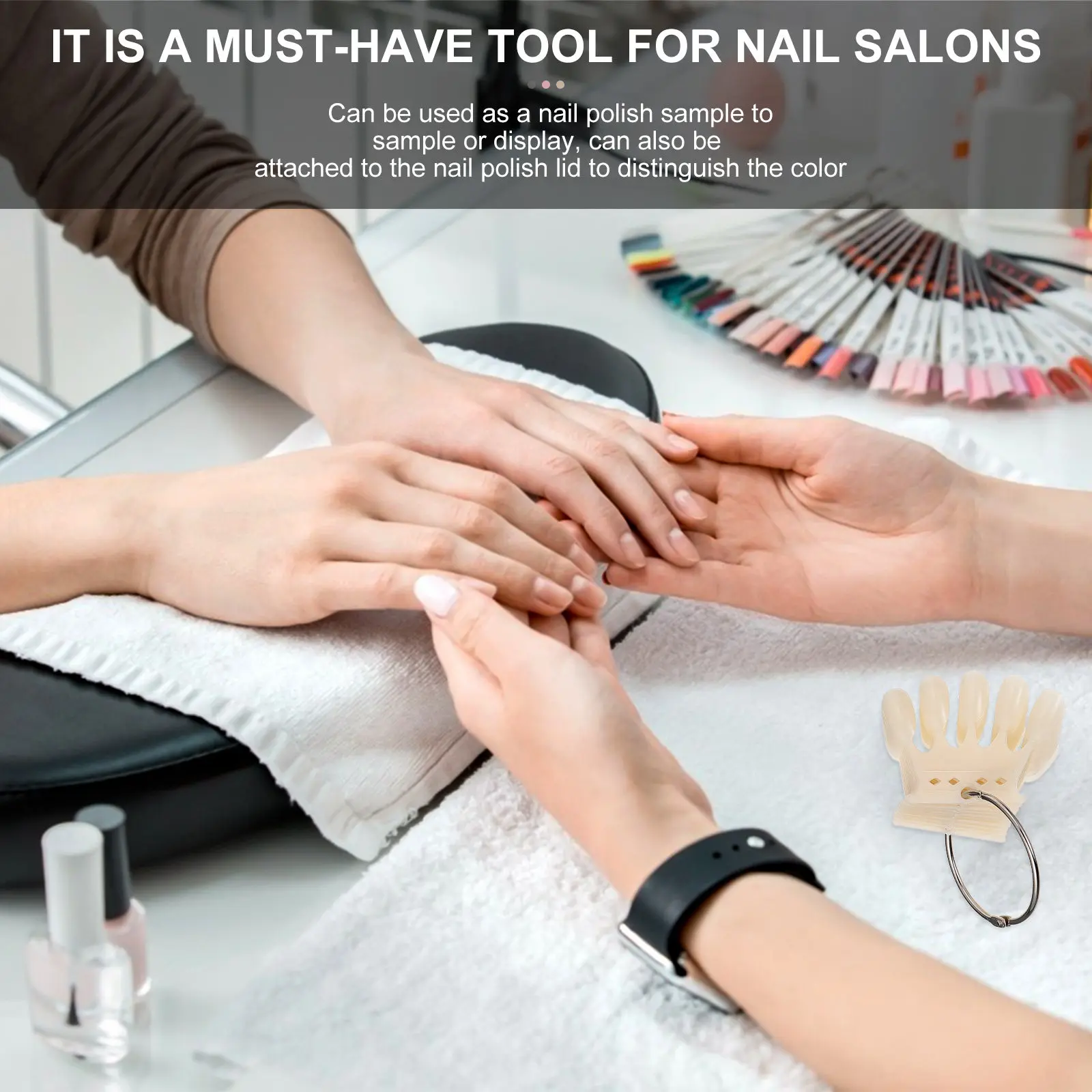 

5Pcs Color Card Nail Tips Manicure Crown Shape Contrast Display Plate Tools Nail Art Practice Board Sample Palette