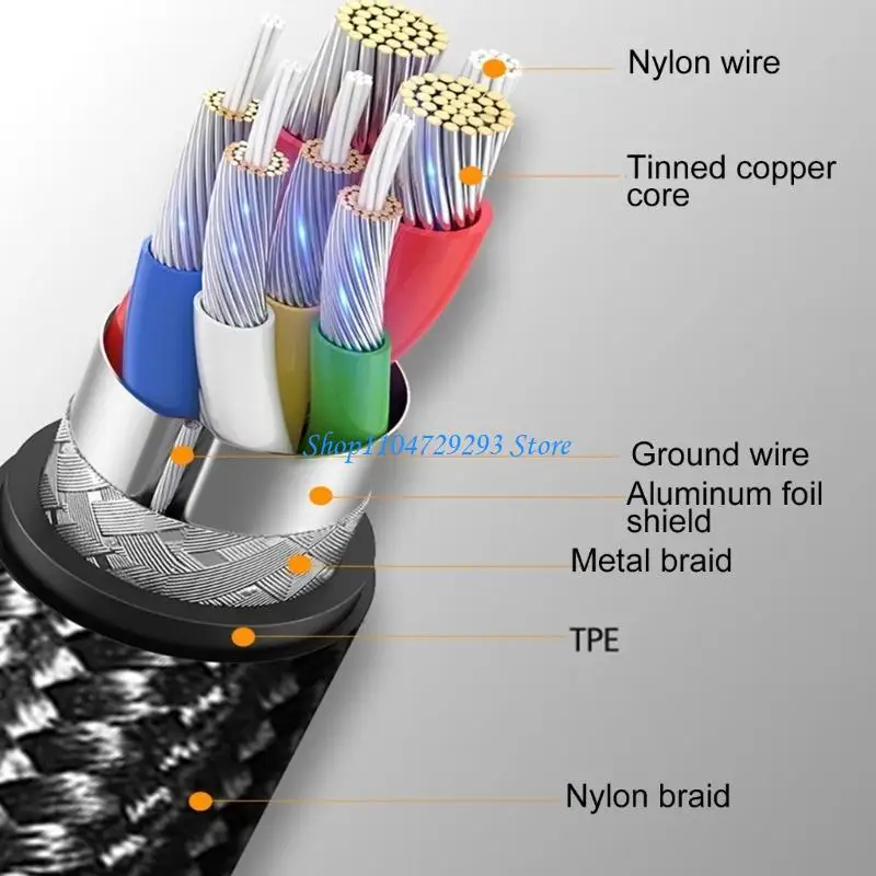 Y2GD USB C KABLE 4K/60 Hz Kobieta do mężczyzn Typec USB3.2 Gen2 100W Kabel