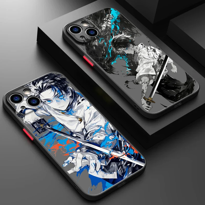 Spell Gojos Y-Yuta J-Jujutsu Frosted Translucent For Apple iPhone 15 14 13 12 11 XS XR X 8 7 SE Pro Max Plus Mini Cover