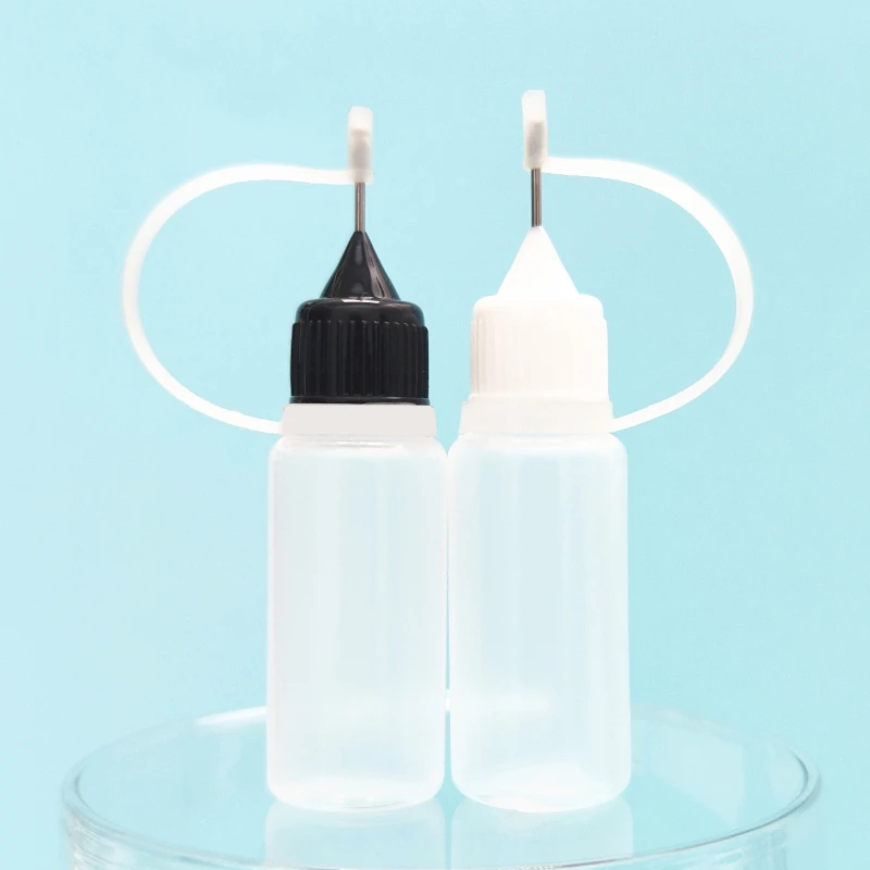 

50pcs 10ml Precision Tip Applicator Bottles Fine Tip Metal Needle Squeeze Bottles for DIY Crafts Acrylic Painting