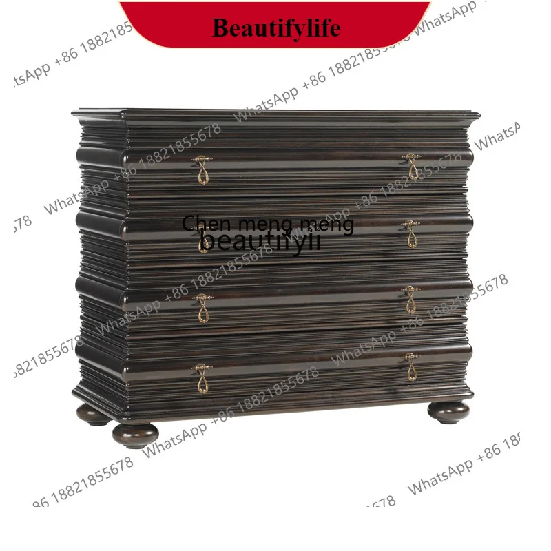 

G153 All solid wood entrance decorative table foyer cabinet gilt dresser mirror multi-chest cabinet living room furniture