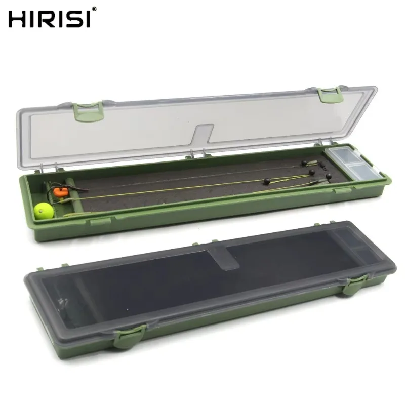 

Hirisi 1Pcs Carp Fishing Tackle Box Stiff Hair Rig Board with Pins Wallet Rig Storage Fishing Accessory Fishing Storage Box