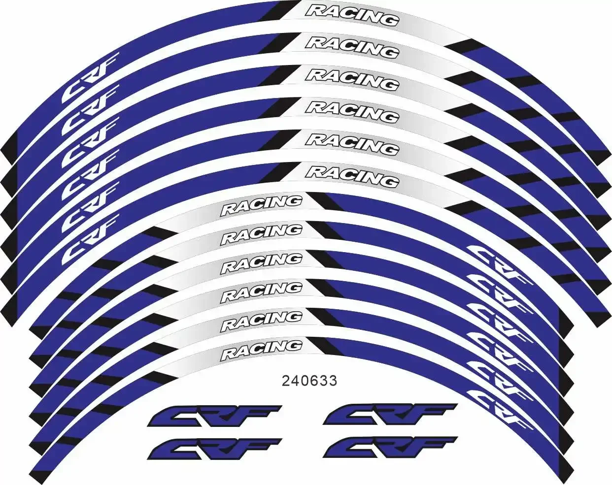 For Honda CRF 450RX 450X/L 250RX/X/L/F 230L/F 250L 40L 50L Motorcycle Parts Contour Wheel Decoration Decal Sticker - D