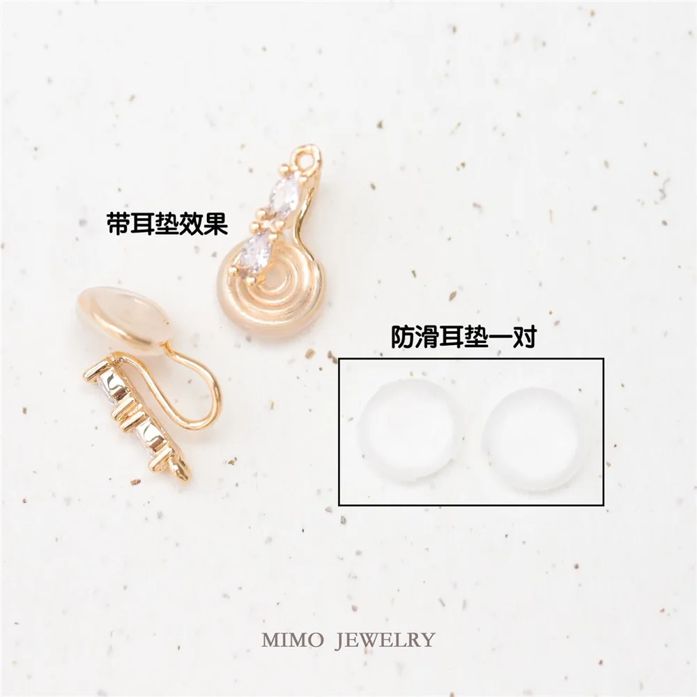 Copper Plated Gold Double Horse's Eye Zirconium Strip One Word 925 Silver Needle Stud Earrings DIY Earrings Charm Accessories