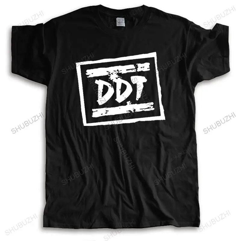 DDT Tee Russian Band Logo Merchandise for Men Short Sleeve Crewneck Cotton Custom Boyfriend Basic Tees Shirt Big Size