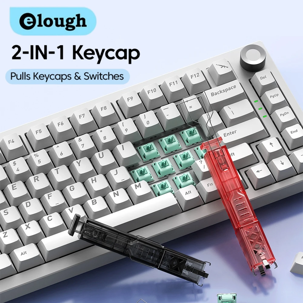 Elough-extractor de teclas 2 en 1, extractor de teclas para teclado mecánico, herramienta de limpieza de interruptores de teclado para juegos