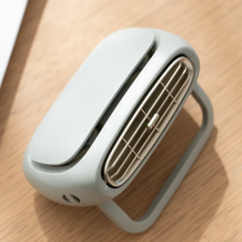 Neue USB-Lade Lange Ausdauer Tragbare Hängenden Hals Fan Mini Outdoor Blattlosen Hängenden Hals Kleinen Fan Desktop-Ventilator